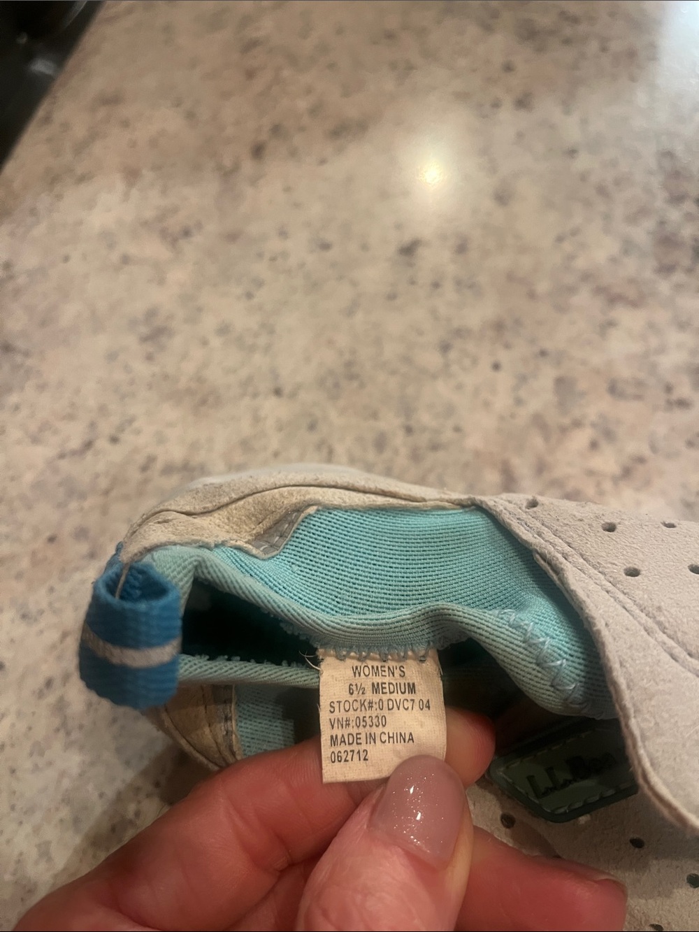 LL Bean Stylish Blue and White Sneakers - Picture 4 of 5